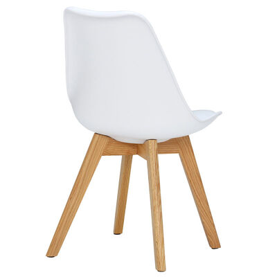 Italian Modern Nordic Dining Chair 4.3KG Low Back Plastic Molded Side