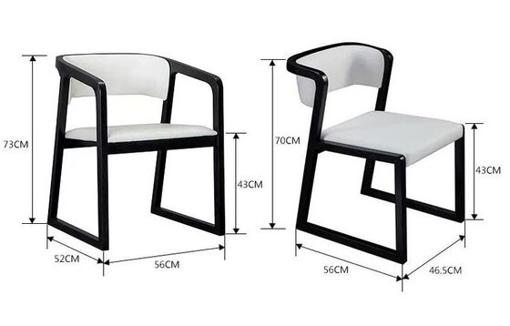 Scandinavian Oak Nordic Wooden Dining Chairs With Arm Home Antique 56x52x73cm