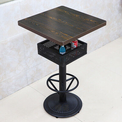 Vintage Pub Table Rectangle High Top Table Wood Restaurant  60x120x103cm