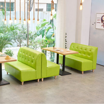 Restaurant Leather Booth Seating Kitchen Dining Bench Comfortable Green