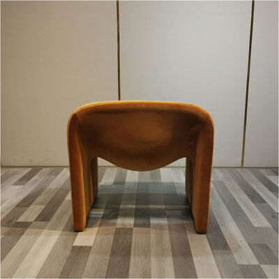 Office Single Seater Sofa Brown Luxury Velvet Armchair Hotel Lobby 76x67x70CM