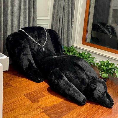 Cream Teddy Bear Fabric Chair Armchair Lounge Accent Living Room Italian