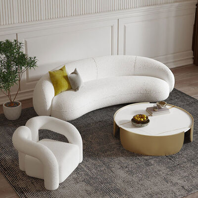 Nordic Single Living Room Chairs 1 Seat Fabric Lounge Sofa Chair