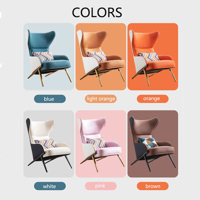 Nordic Wing Stainless Steel Armchair Lounge Single Chairs Eucalyptus Inner