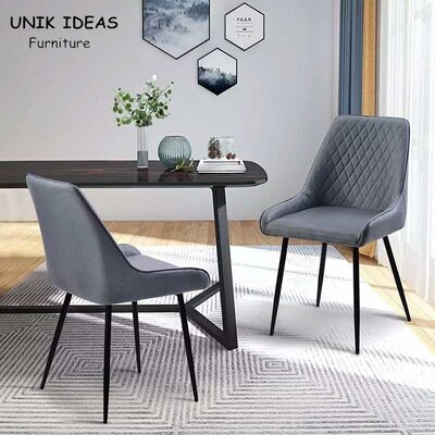 अच्छा दाम Fabric Furniture High Back Dining Chair Black Brown For Kitchen Dining Room ऑनलाइन