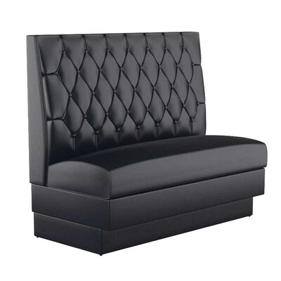 अच्छी कीमत Custom Restaurant Furniture Button Tufted Black Commercial Booth Seathing ऑनलाइन