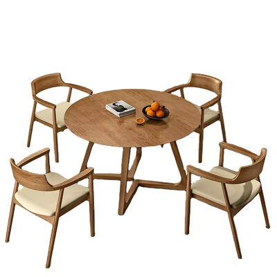 अच्छी कीमत Round Nordic Luxury Dining Table And Chairs Wooden Set ODM ऑनलाइन