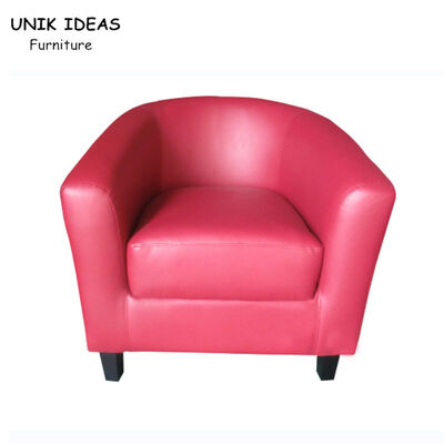 अच्छी कीमत PVC Leather Modern Single Armchair Weedtree Frame For Restaurant Club Seat ऑनलाइन
