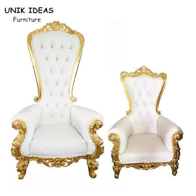 अच्छा दाम Royal High Back King Throne Chairs Wedding Rental Bride And Groom Sofa Chair ऑनलाइन