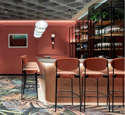 अच्छी कीमत New Arrival Wholesale Cheap Modern Design Velvet Fabric Dining Chairs Tall Bar Chair ऑनलाइन