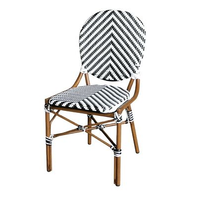 अच्छी कीमत Cafe Chair Rattan Aluminium Metal Outdoor Bistro Chairs French ऑनलाइन