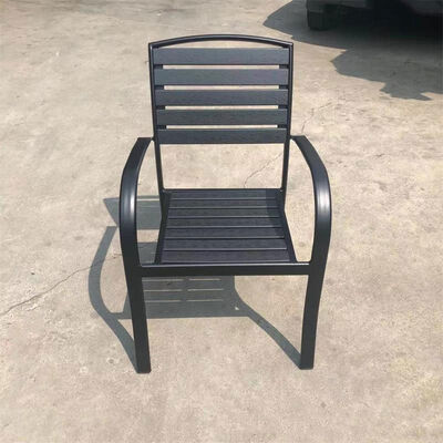 अच्छी कीमत Plastic Wood Cast Aluminum Modern Cafe Dining Table and Chairs Patio Outdoor Furniture ऑनलाइन