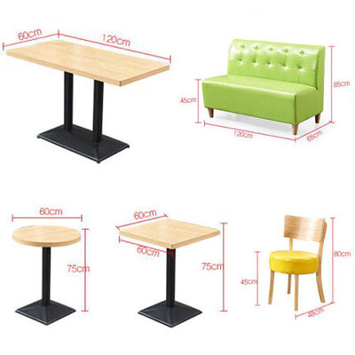 अच्छी कीमत Popular Design Milk Tea Shop Booth Sofa Seating Customized Dining Table and Chairs for Restaurant Commercial Furniture for Cafe ऑनलाइन