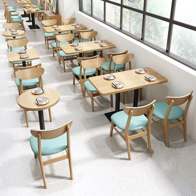 अच्छी कीमत Modern Restaurant Dining Table and Chairs Sets Solid Wood Coffee Crisps Chair Many Options ऑनलाइन