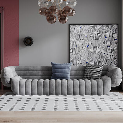 अच्छी कीमत Contemporary Upholstered Sofa Chaise Sleeper Convertible Couch Sofa Sectional Gray 4 Seater ऑनलाइन