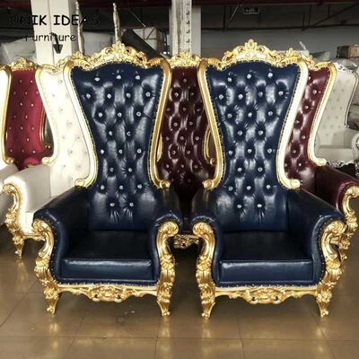 अच्छी कीमत Red Blue White King And Queen Wedding Chairs For Rent High Back Royal Unik Ideas ऑनलाइन