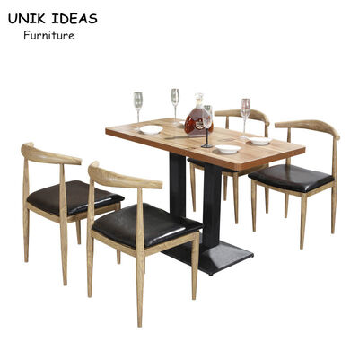 अच्छी कीमत Commercial Restaurant Dining Table And Chairs 130CM 140CM 150CM Single Side Booth ऑनलाइन