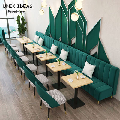 अच्छी कीमत Outdoor Velvet Restaurant Dining Table And Chairs Set Fabric 160cm 180cm Modern ऑनलाइन