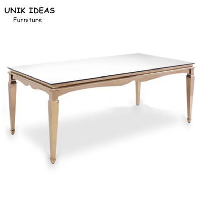 अच्छी कीमत 10 Foot Stainless Steel Banquet Table 2x6 2x4 Hotel Event Golden ऑनलाइन