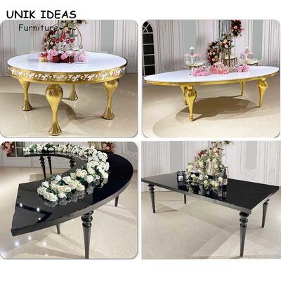 अच्छी कीमत 5 Foot 4 Foot Folding Banquet Table Chairs Wedding Stainless Steel ऑनलाइन