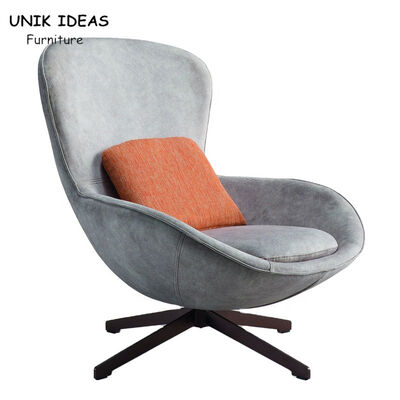 अच्छी कीमत Children'S Lounge Gray Swivel Egg Chair Indoor With Cushion Leisure 90cm ऑनलाइन