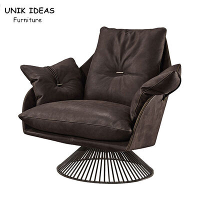 अच्छी कीमत Luxury Single Seater Swivel Chair Sofa Armchair Comfortable Leather Leisure ऑनलाइन