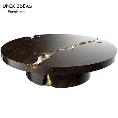 अच्छी कीमत 3ft 4ft Black White Round Natural Stone Top Coffee Tables For Kitchen Crack Italy ऑनलाइन