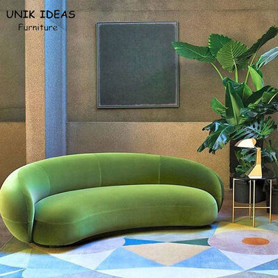 अच्छा दाम Half Moon Shaped Sectional Living Room Couch Sets With Recliners Long Booth 160cm ऑनलाइन