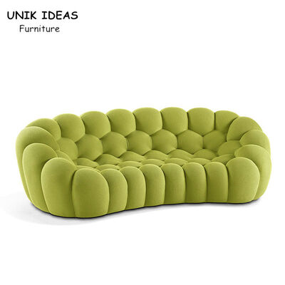 अच्छी कीमत 2 Seater Velvet Large Living Room Sectional Sofa Couch Green Bubble ऑनलाइन