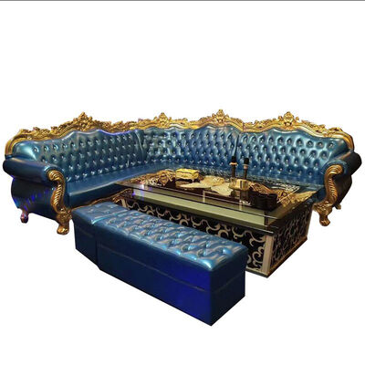 अच्छा दाम Customized Blue Paint Bar Sofa Set Metal Velvet Sponge Material ऑनलाइन