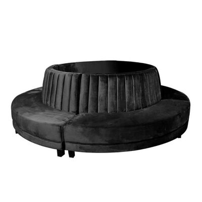 अच्छी कीमत Hotel Lobby Club Lounge Sofa Black Curved Circular Velvet Fabric ऑनलाइन