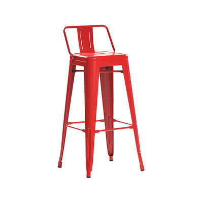 अच्छी कीमत Colorful Retro Metal Cafe High Bar Stools For Restaurant Bar Dining ऑनलाइन
