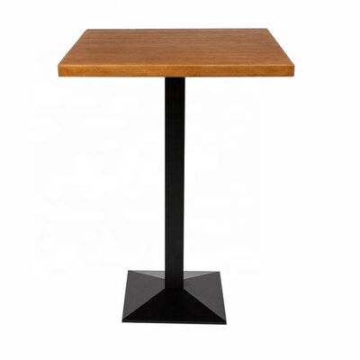 अच्छी कीमत Fireproof Wooden Top Bistro Bar Tables Square NO Folded Dining Room Furniture ऑनलाइन